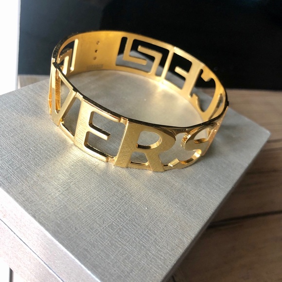 SOLD Versace Bangle - Gold Tone Brass - Picture 3 of 7